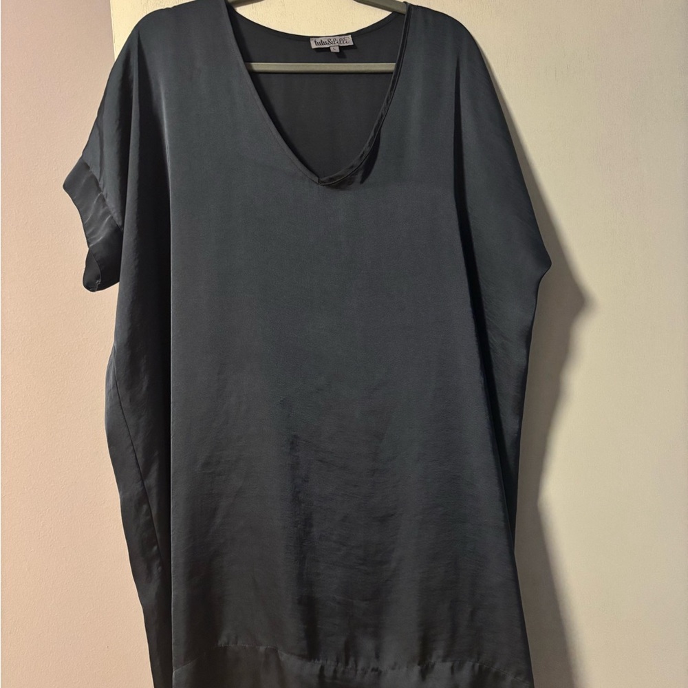 TUTU & LILLI Gray Silk Dress